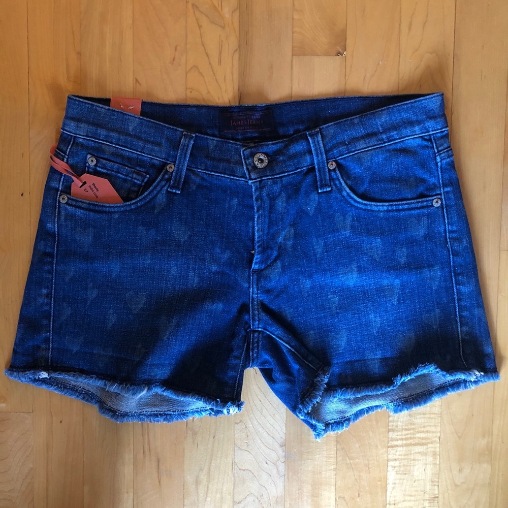 James Jeans denim shorts with hearts, size 27